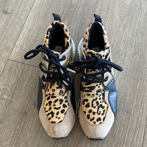 Steve Madden platform cheetah sneakers.